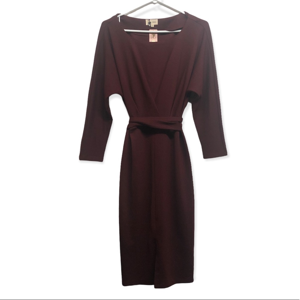 NWT 1861 Montréal Long Sleeves Burgundy Dress Size M